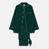 View 1 of product Dark Green Silk Pyjama Set