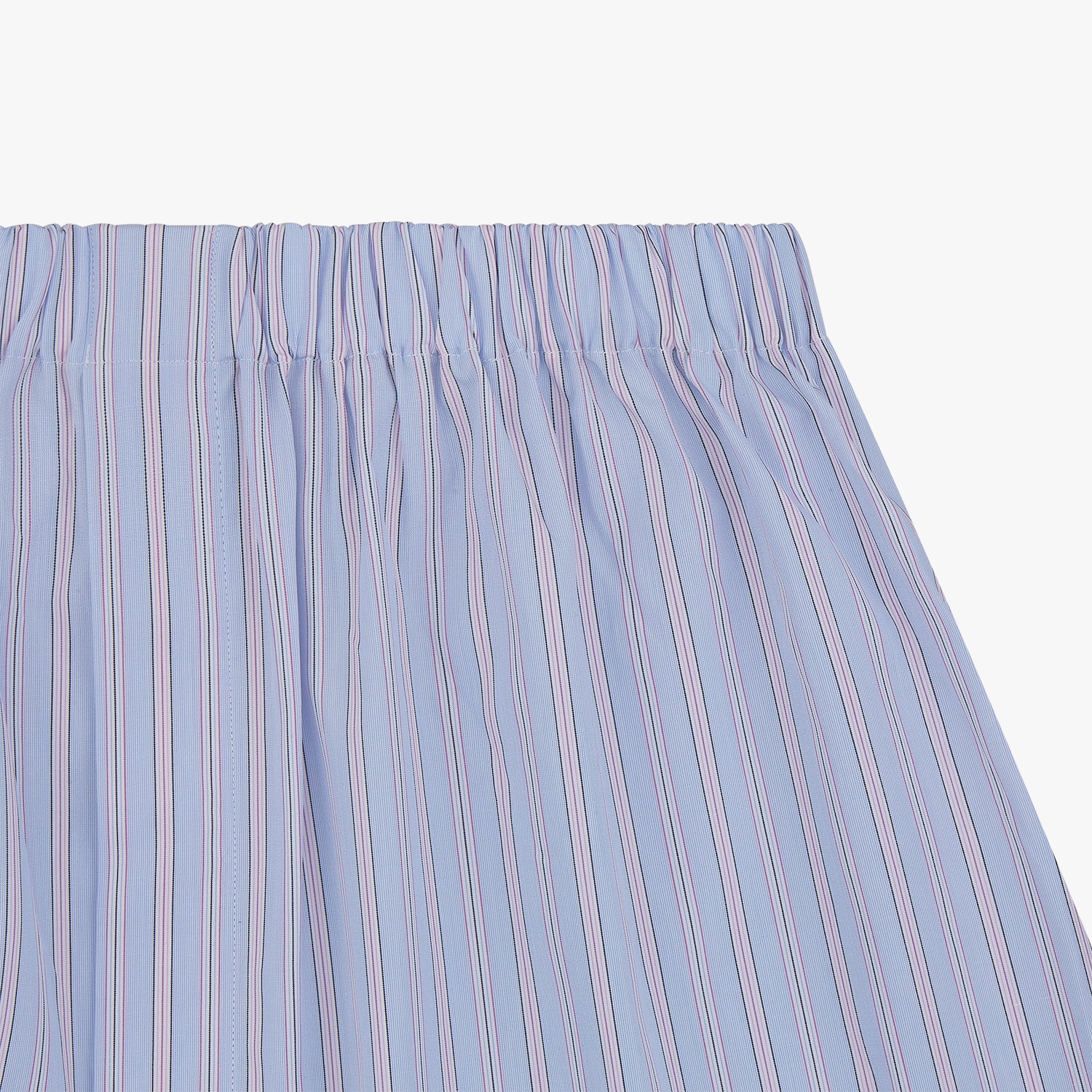 View 2 of product Blue and Pink Stripe Poplin Cotton Boxer Shorts