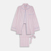 View 1 of product Pink And White Stripe Twill Cotton Pyjama Set