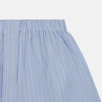 Blue and Green Stripe Poplin Cotton Boxer Shorts Image 1