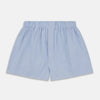 View 1 of product Blue and Green Stripe Poplin Cotton Boxer Shorts
