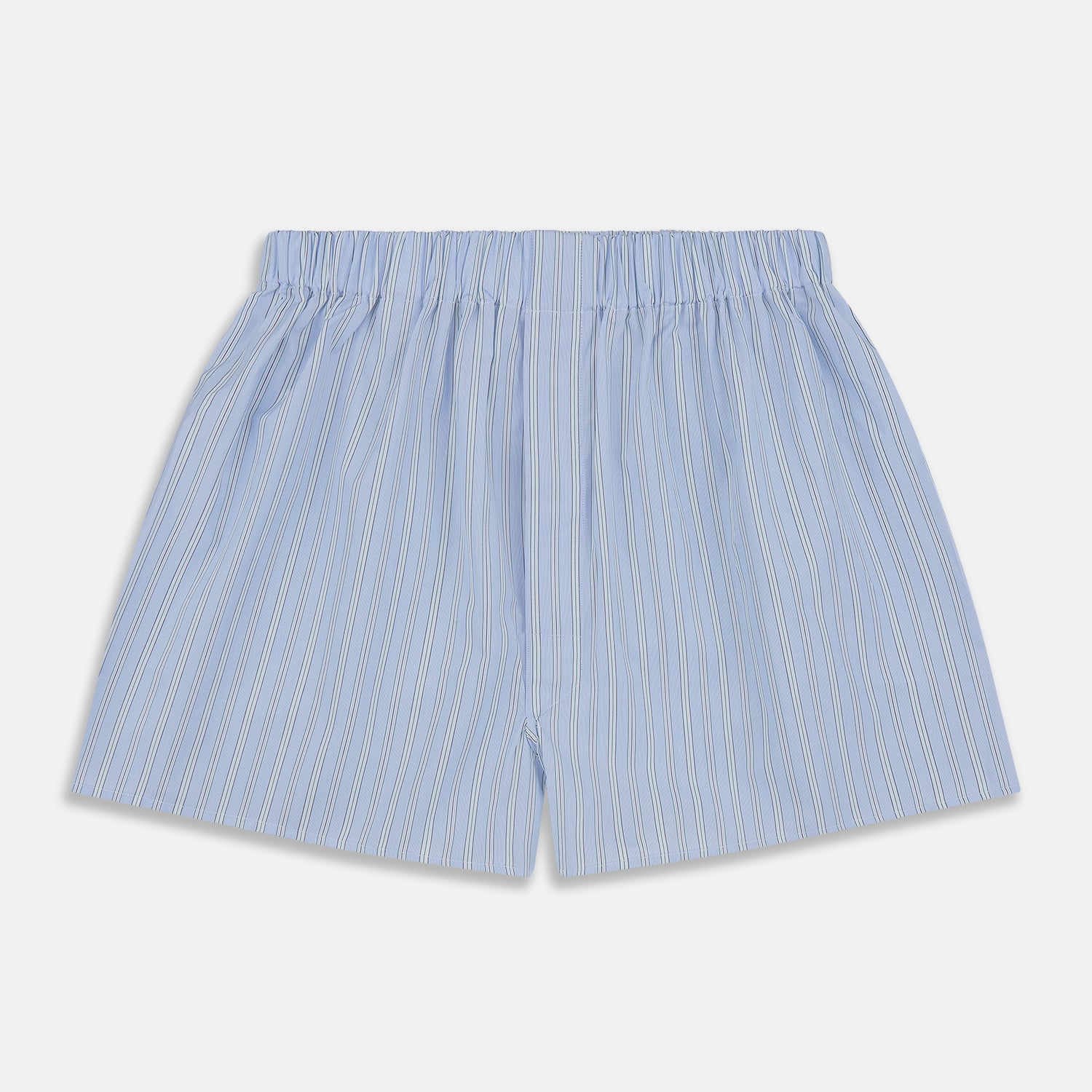 View 1 of product Blue and Green Stripe Poplin Cotton Boxer Shorts