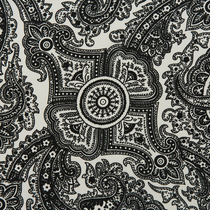 White Persian Paisley Pocket Square Image 1