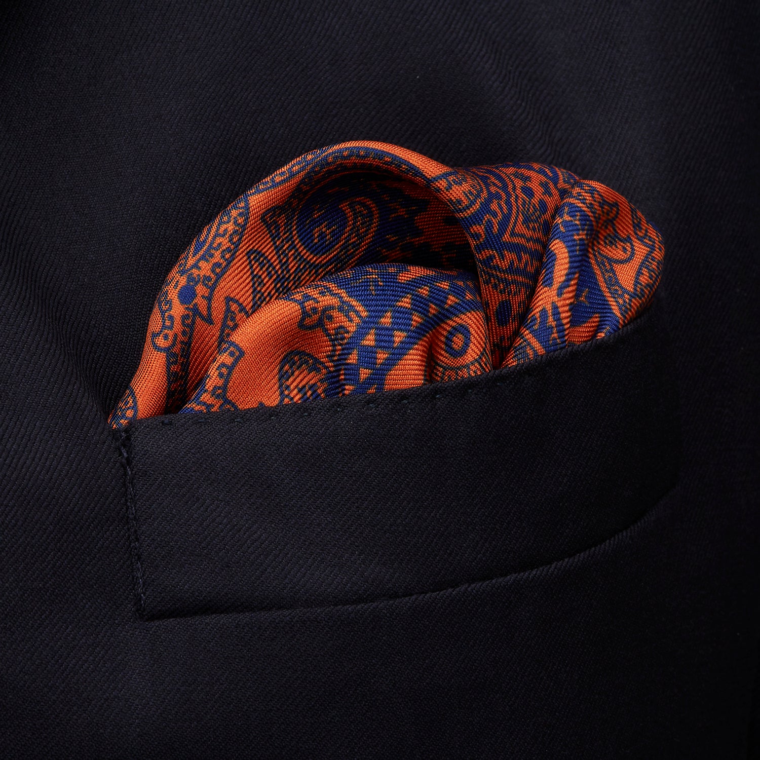 View 3 of product Red Persian Paisley Pocket Square