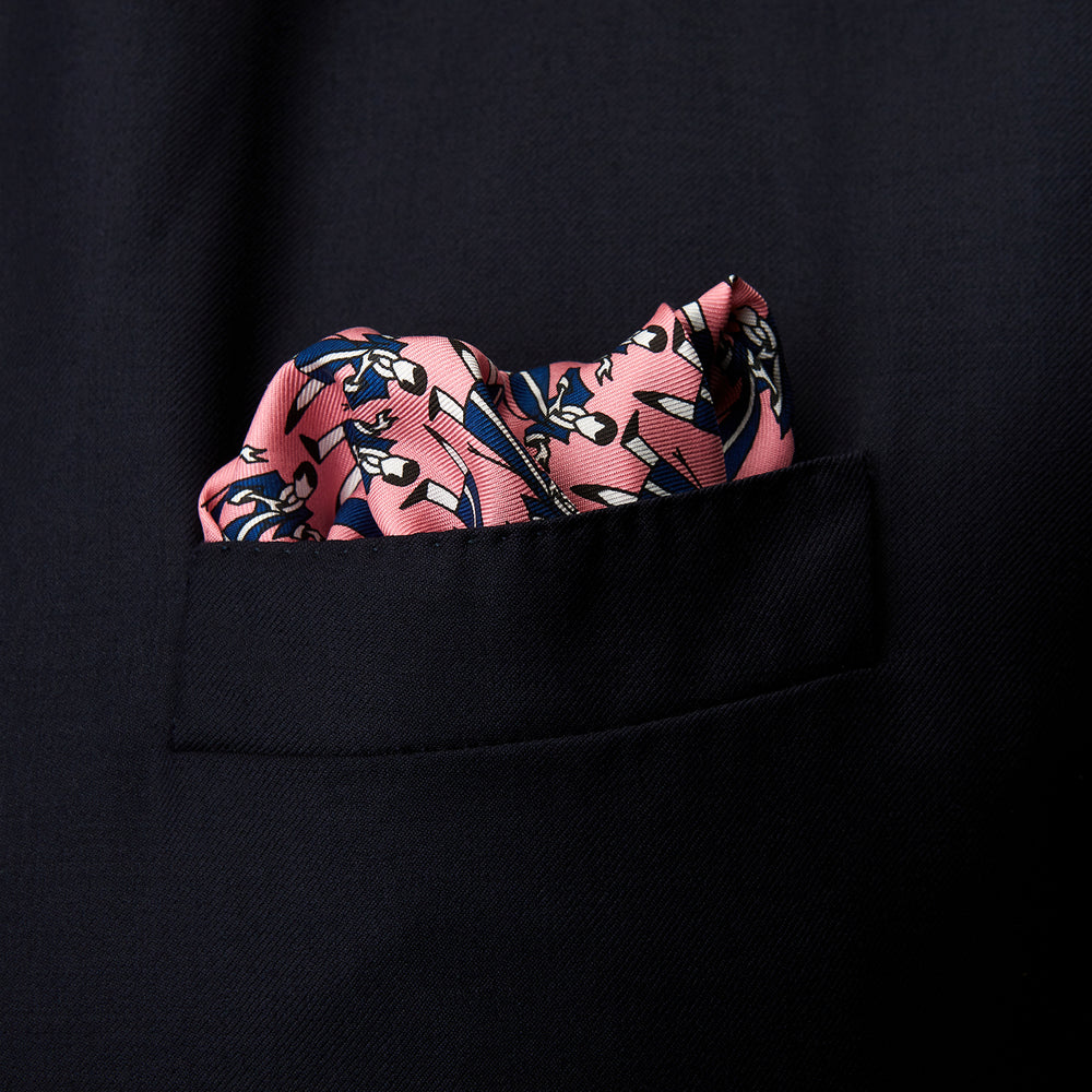 Pink Dressing Gowns Pocket Square