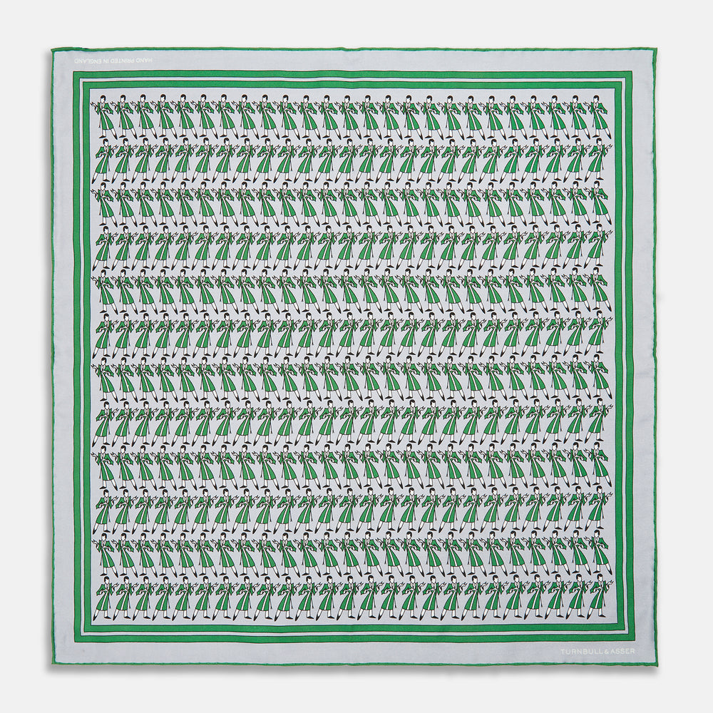 Green Dressing Gowns Pocket Square