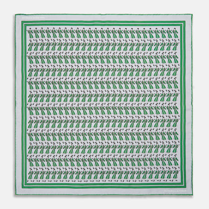 Green Dressing Gowns Pocket Square