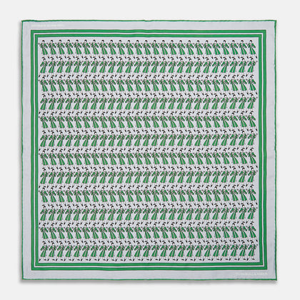 Green Dressing Gowns Pocket Square Image 3