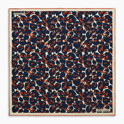 Blue Berry Floral Pocket Square Image 3