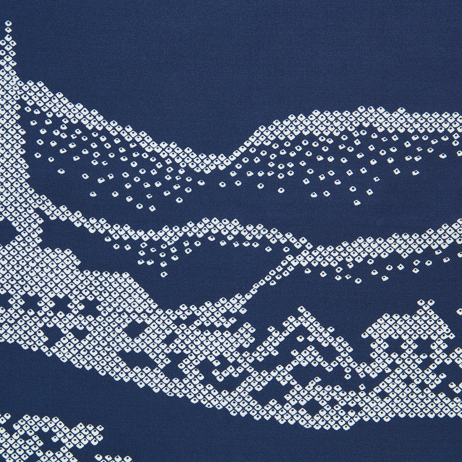 View 2 of product Blue Snowscape Motif Silk Pocket Square