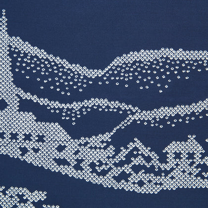 Blue Snowscape Motif Silk Pocket Square Image 1