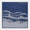 View 1 of product Blue Snowscape Motif Silk Pocket Square