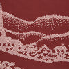 View 2 of product Burgundy Snowscape Motif Silk Pocket Square