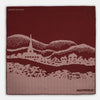 View 1 of product Burgundy Snowscape Motif Silk Extra Large Scarf