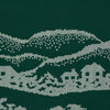 View 2 of product Green Snowscape Motif Silk Extra Large Scarf