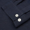 View 3 of product Holiday Fit Navy Cotton and Cashmere Blend Shirt with 1-Button Cuffs