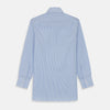 View 5 of product Light Blue Bengal Stripe Shirt with T&A Collar and 3-Button Cuffs