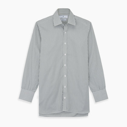 Green Bengal Stripe Regular Fit Shirt with T&A Collar and 3-Button Cuffs Image 5