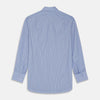 View 6 of product Blue Stripe Regular Fit Shirt With T&A Collar and Square Double Cuffs