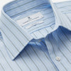 View 2 of product Green Stripe Regular Fit Shirt with T&A Collar and Double Cuffs