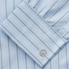 Green Stripe Regular Fit Shirt with T&A Collar and Double Cuffs