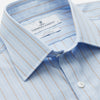 View 2 of product Beige Stripe Regular Fit Shirt with T&A Collar and Double Cuffs