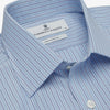 View 4 of product Blue Stripe Shirt with T&A Collar and 3-Button Cuffs