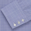 View 5 of product Blue Check Shirt with T&A Collar and 3-Button Cuffs