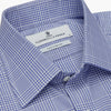 View 4 of product Blue Check Shirt with T&A Collar and 3-Button Cuffs