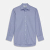 View 1 of product Blue Check Shirt with T&A Collar and 3-Button Cuffs