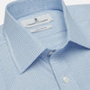 View 4 of product Pale Blue Check Shirt with T&A Collar and 3-Button Cuffs