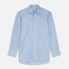 View 1 of product Pale Blue Check Shirt with T&A Collar and 3-Button Cuffs