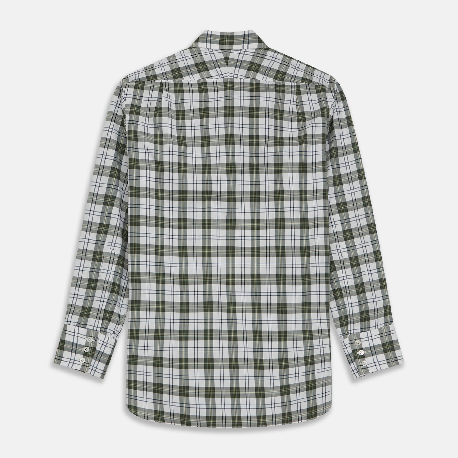 View 6 of product Green Check Shirt with T&A Collar and 3-Button Cuffs