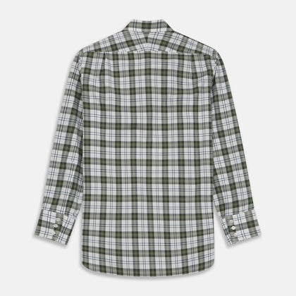 Green Check Shirt with T&A Collar and 3-Button Cuffs Image 5