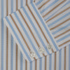 View 5 of product Blue and Brown Stripe Poplin Shirt with T&A Collar and Three-Button Cuffs