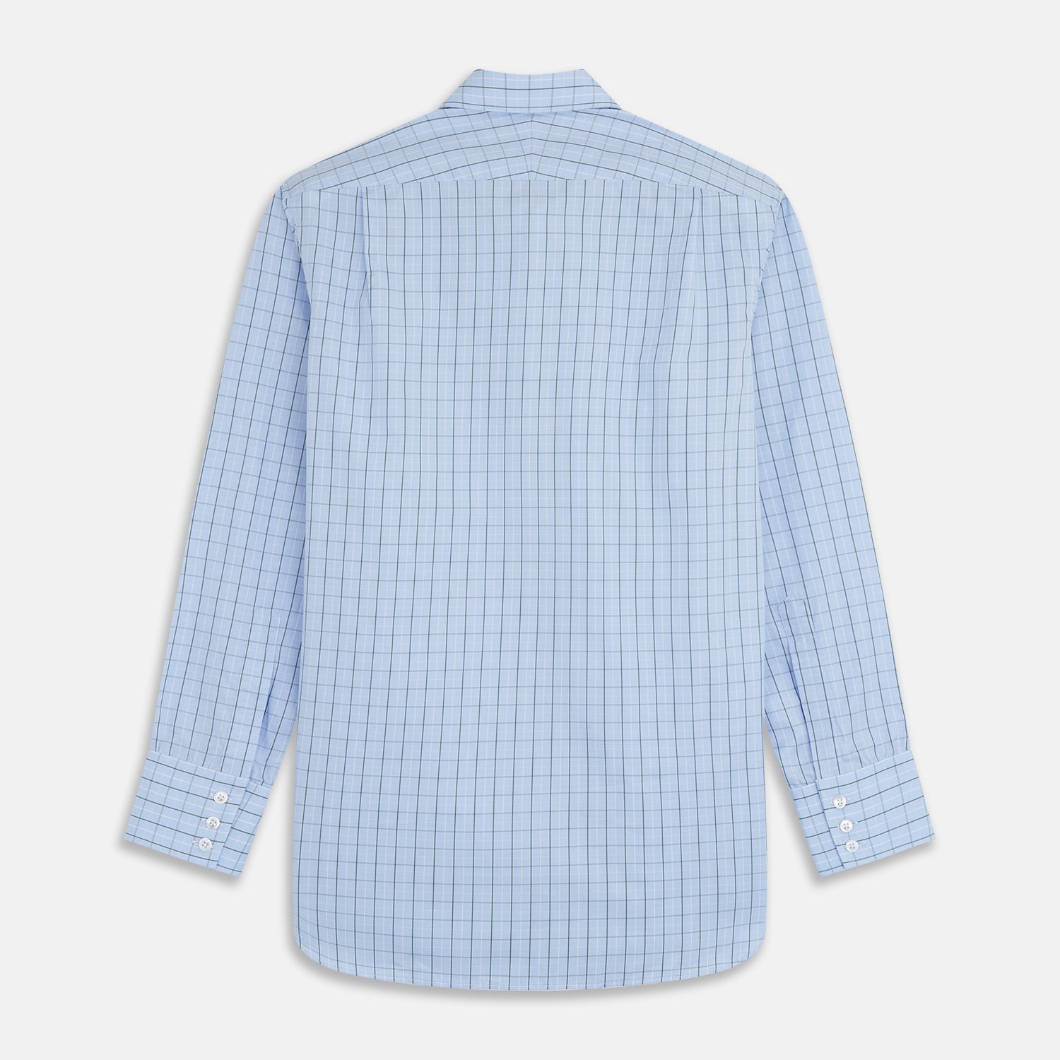 View 5 of product Green Graph Check Regular Fit Shirt with T&A Collar and 3-Button Cuffs