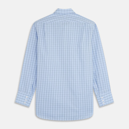 Green Graph Check Regular Fit Shirt with T&A Collar and 3-Button Cuffs Image 4