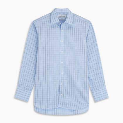 Green Graph Check Regular Fit Shirt with T&A Collar and 3-Button Cuffs Image 5