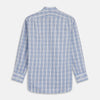 View 5 of product Tonal Blue Check Regular Fit Shirt with T&A Collar and 3-Button Cuffs