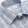 View 2 of product Tonal Blue Check Regular Fit Shirt with T&A Collar and 3-Button Cuffs