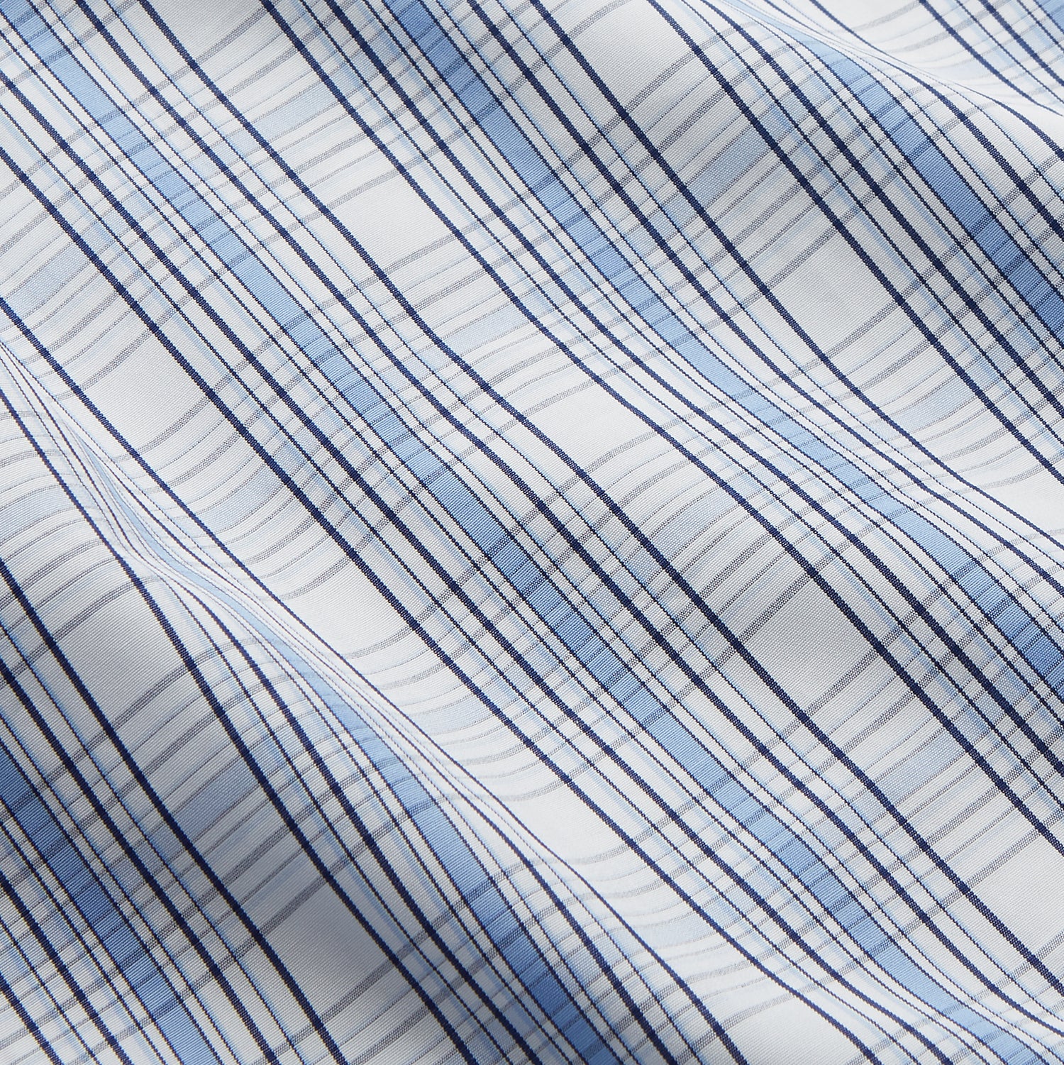 View 4 of product Tonal Blue Check Regular Fit Shirt with T&A Collar and 3-Button Cuffs