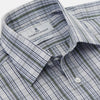 View 2 of product Tonal Green Check Regular Fit Shirt with T&A Collar and 3-Button Cuffs