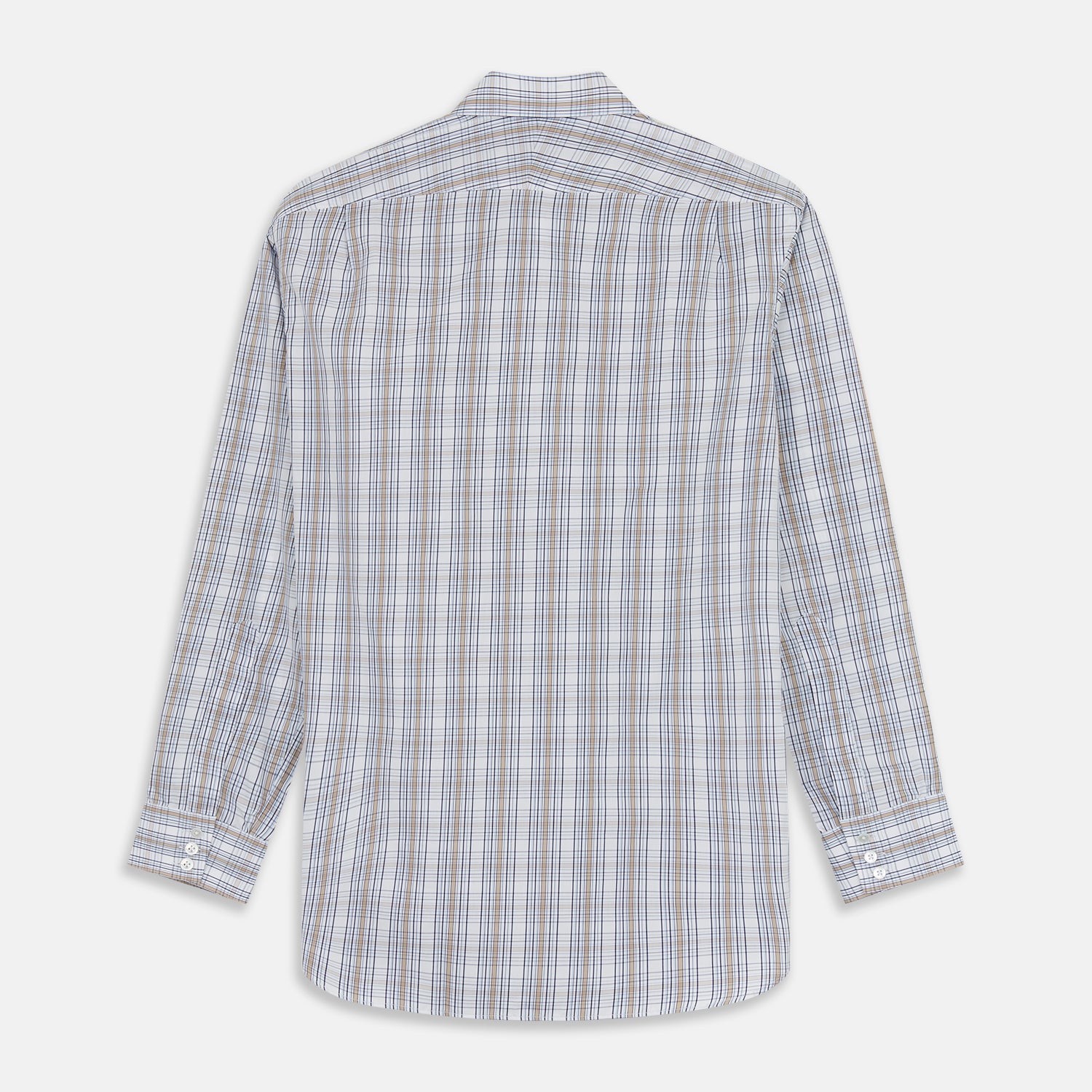 View 5 of product Tonal Beige Regular Fit Shirt with T&A Collar and 3-Button Cuffs