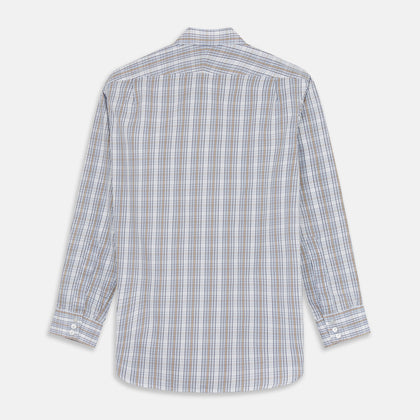 Tonal Beige Regular Fit Shirt with T&A Collar and 3-Button Cuffs Image 4