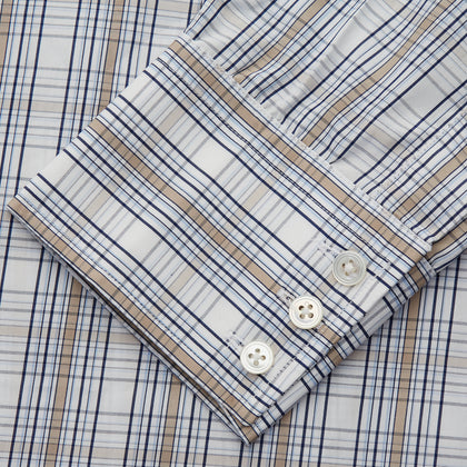 Tonal Beige Regular Fit Shirt with T&A Collar and 3-Button Cuffs Image 2