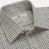 View 2 of product Blue Multi Check Cotton-Cashmere Shirt with T&A Collar and 3-Button Cuffs