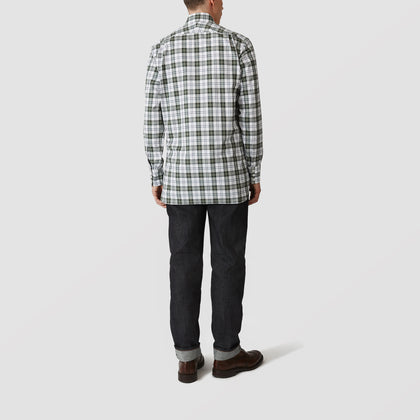 Green Check Shirt with T&A Collar and 3-Button Cuffs Image 2