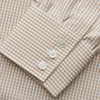 View 3 of product Sand Gingham Check Regular Fit Shirt with T&A Collar and 3-Button Cuffs