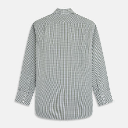 Green Gingham Check Regular Fit Shirt with T&A Collar and 3-Button Cuffs Image 4