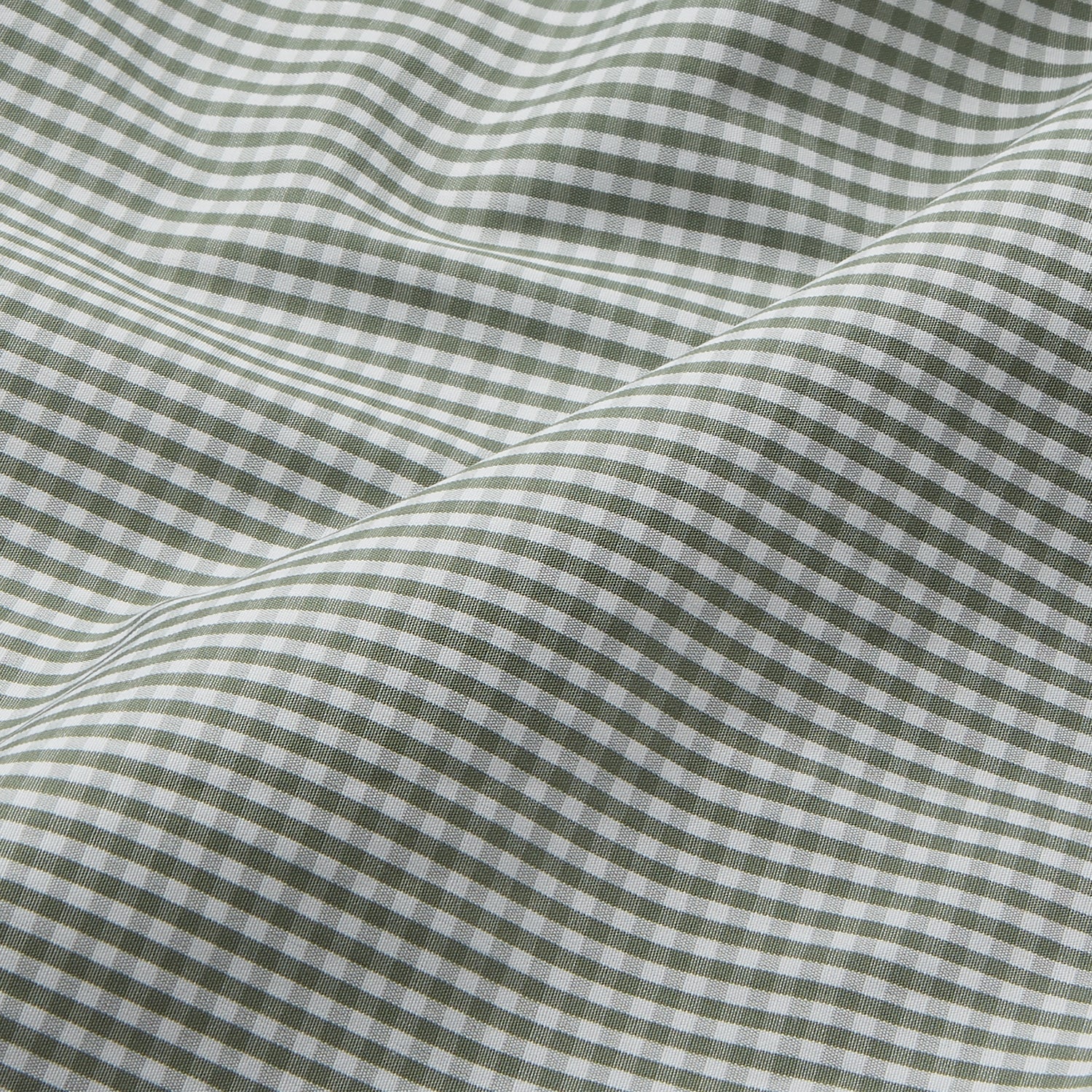 View 4 of product Green Gingham Check Regular Fit Shirt with T&A Collar and 3-Button Cuffs